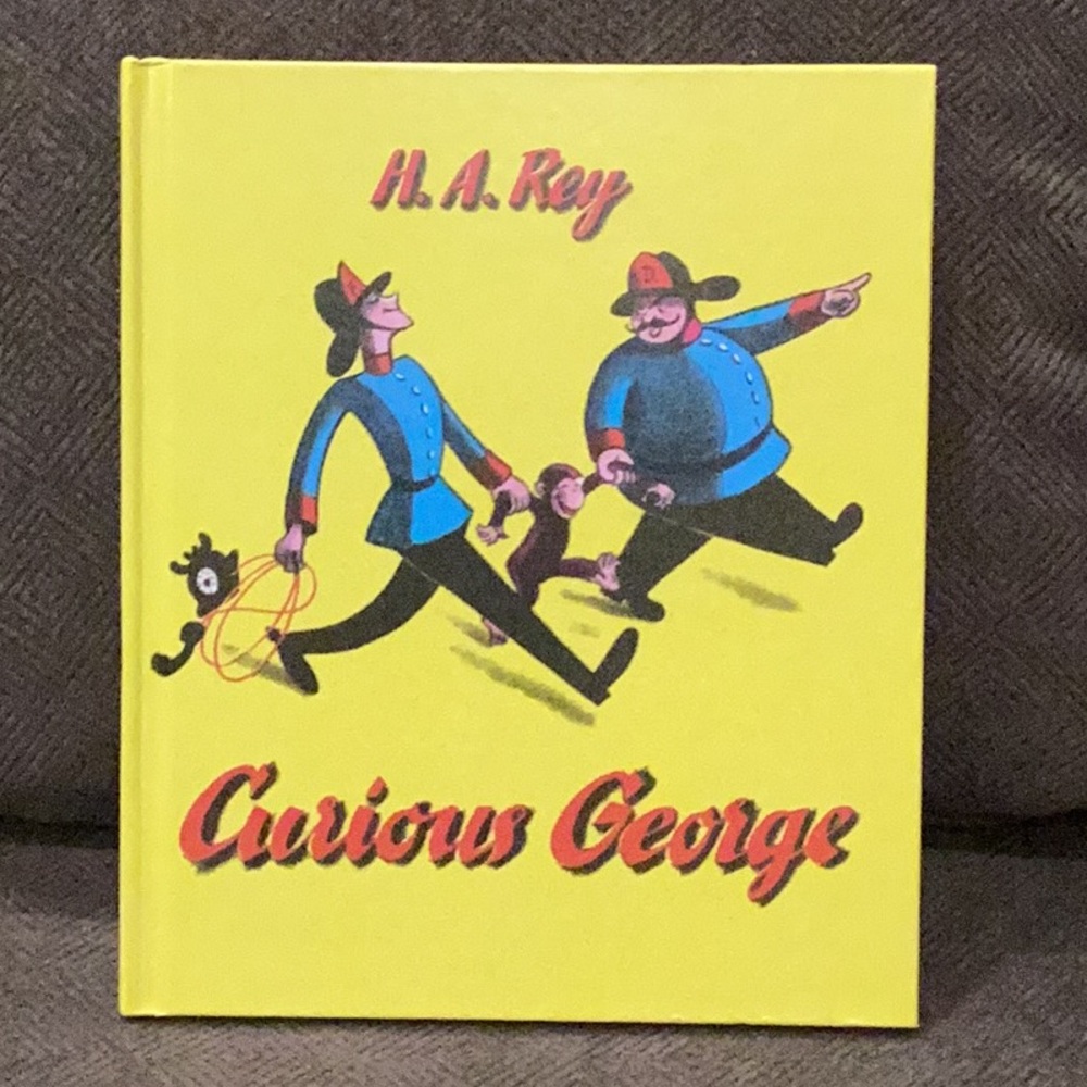 Curious George Book Yellow Hard Cover